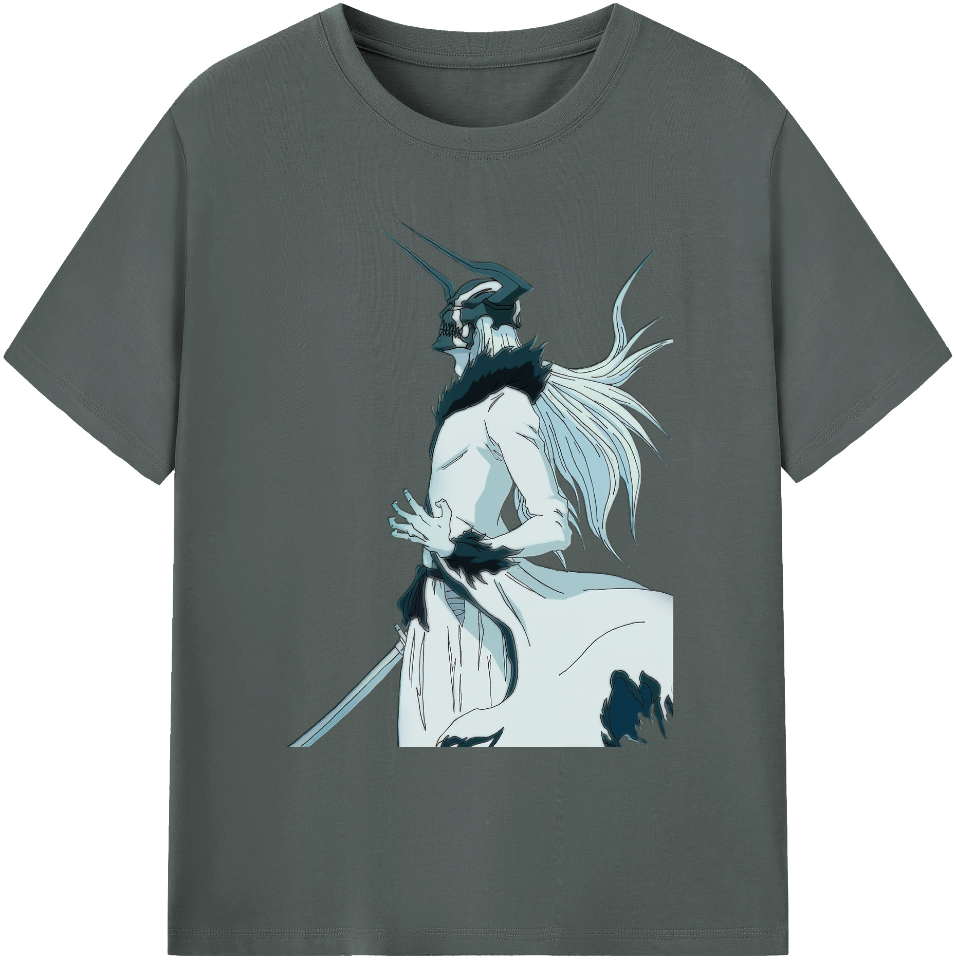 （画像用） ブリーチ 黒崎一護（くろさき いちご）BLEACH Kurosaki Ichigo 綿100％ メンズ半袖Tシャツ｜肌触りやわらか＆通気性